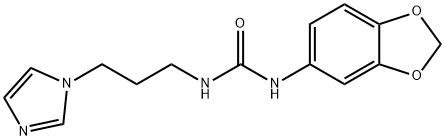 N-(1,3-BENZODIOXOL-5-YL)-N'-[3-(1H-IMIDAZOL-1-YL)PROPYL]UREA Struktur