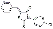 3-(4-CHLOROPHENYL)-5-(PYRIDIN-3-YLMETHYLENE)-2-THIOXO-1,3-THIAZOLIDIN-4-ONE Struktur