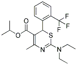 ISOPROPYL 2-(DIETHYLAMINO)-4-METHYL-6-(2-(TRIFLUOROMETHYL)PHENYL)-6H-1,3-THIAZINE-5-CARBOXYLATE Struktur