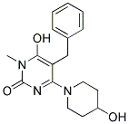 5-BENZYL-6-HYDROXY-4-(4-HYDROXYPIPERIDIN-1-YL)-1-METHYLPYRIMIDIN-2(1H)-ONE Struktur