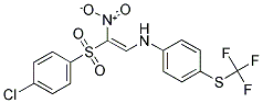 1-((4-CHLOROPHENYL)SULFONYL)-1-NITRO-2-((4-(TRIFLUOROMETHYLTHIO)PHENYL)AMINO)ETHENE Struktur