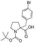 BOC-ALPHA-(4-BROMOBENZYL)-(D,L)-PROLINE Struktur