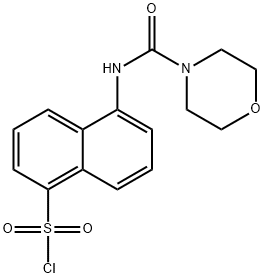 5-[(MORPHOLINE-4-CARBONYL)-AMINO]-NAPHTHALENE-1-SULFONYL CHLORIDE Struktur