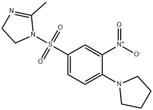 2-METHYL-1-([3-NITRO-4-(1-PYRROLIDINYL)PHENYL]SULFONYL)-4,5-DIHYDRO-1H-IMIDAZOLE Struktur