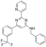 N-BENZYL-2-PYRIDIN-2-YL-6-[3-(TRIFLUOROMETHYL)PHENYL]PYRIMIDIN-4-AMINE Struktur