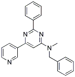 N-BENZYL-N-METHYL-2-PHENYL-6-PYRIDIN-3-YLPYRIMIDIN-4-AMINE Struktur