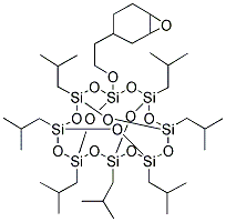 1-[2-(3,4-EPOXYCYCLOHEXYL)ETHYL]-3,5,7,9,11,13,15-ISOBUTYLPENTACYCLO-[9.5.1.1(3,9).1(5,15).1(7,13)]OCTASILOXANE Struktur