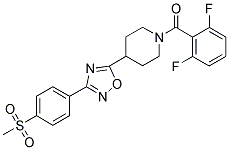 2,6-DIFLUOROBENZOYL-4-[3-(4-(METHYLSULFONYL)PHENYL)-1,2,4-OXADIAZOL-5-YL]PIPERIDINE Struktur