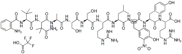 2-AMINOBENZOYL-GLY(T-BUTYL)-ASN(METHYL)2-ALA-SER-SER-ARG-LEU-TYR(NO2)-TYR-ARG TRIFLUOROACETATE SALT Struktur