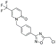 1-[4-(5-CHLOROMETHYL-1,2,4-OXADIAZOL-3-YL)BENZYL]-5-(TRIFLUOROMETHYL)-2-PYRIDONE Struktur