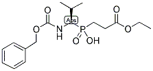 (R)-(1-BENZYLOXYCARBONYLAMINO-2-METHYLPROPYL)(2-ETHOXYCARBONYL-ETHYL) PHOSPHINIC ACID Struktur