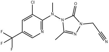 2-(4-[[3-CHLORO-5-(TRIFLUOROMETHYL)-2-PYRIDINYL](METHYL)AMINO]-3-METHYL-5-OXO-4,5-DIHYDRO-1H-1,2,4-TRIAZOL-1-YL)ACETONITRILE Struktur