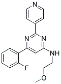 6-(2-FLUOROPHENYL)-N-(2-METHOXYETHYL)-2-PYRIDIN-4-YLPYRIMIDIN-4-AMINE Struktur