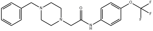 2-(4-BENZYLPIPERAZINO)-N-[4-(TRIFLUOROMETHOXY)PHENYL]ACETAMIDE Struktur