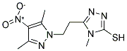 5-[2-(3,5-DIMETHYL-4-NITRO-PYRAZOL-1-YL)-ETHYL]-4-METHYL-4H-[1,2,4]TRIAZOLE-3-THIOL Struktur