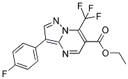 ETHYL 3-(4-FLUOROPHENYL)-7-(TRIFLUOROMETHYL)PYRAZOLO[1,5-A]PYRIMIDINE-6-CARBOXYLATE Struktur