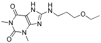 8-[(3-ETHOXYPROPYL)AMINO]-1,3-DIMETHYL-3,7-DIHYDRO-1H-PURINE-2,6-DIONE Struktur