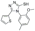 4-(2-METHOXY-5-METHYL-PHENYL)-5-THIOPHEN-2-YL-4H-[1,2,4]TRIAZOLE-3-THIOL Struktur