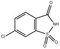 6-CHLORO-1,1-DIOXO-1,2-DIHYDRO-1-BENZO[D]ISOTHIAZOL-3-ONE Struktur