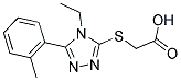 ([4-ETHYL-5-(2-METHYLPHENYL)-4H-1,2,4-TRIAZOL-3-YL]THIO)ACETIC ACID Struktur