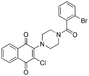 2-[4-(2-BROMOBENZOYL)PIPERAZIN-1-YL]-3-CHLORONAPHTHOQUINONE Struktur