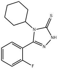 4-CYCLOHEXYL-5-(2-FLUORO-PHENYL)-4H-[1,2,4]TRIAZOLE-3-THIOL Struktur