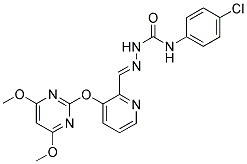 N-[1-AZA-2-[3-[(4,6-DIMETHOXYPYRIMIDIN-2-YL)OXY]PYRIDIN-2-YL]ETHENYL]-N'-(4-CHLOROPHENYL)UREA Struktur