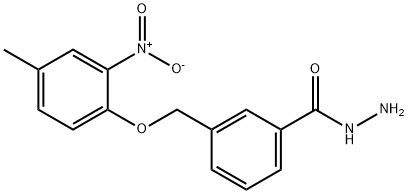 3-(4-METHYL-2-NITRO-PHENOXYMETHYL)-BENZOIC ACID HYDRAZIDE Struktur