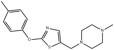 1-METHYL-4-([2-(4-METHYLPHENOXY)-1,3-THIAZOL-5-YL]METHYL)PIPERAZINE Struktur