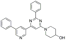 1-[2-PHENYL-6-(5-PHENYL-PYRIDIN-3-YL)-PYRIMIDIN-4-YL]-PIPERIDIN-4-OL Struktur