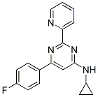 N-CYCLOPROPYL-6-(4-FLUOROPHENYL)-2-PYRIDIN-2-YLPYRIMIDIN-4-AMINE Struktur