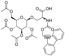 FMOC-L-SER(BETA-D-GLCAC4)-OH Struktur