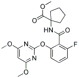 1-[2-[(4,6-DIMETHOXYPYRIMIDIN-2-YL)OXY]-6-FLUOROBENZAMIDO]CYCLOPENTANECARBOXYLIC ACID, METHYL ESTER Struktur