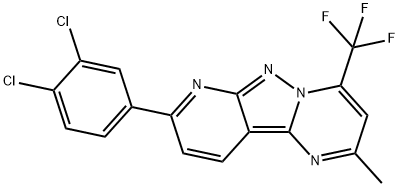 8-(3,4-DICHLOROPHENYL)-2-METHYL-4-(TRIFLUOROMETHYL)PYRIDO[2',3':3,4]PYRAZOLO[1,5-A]PYRIMIDINE Struktur