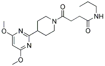 4-[4-(4,6-DIMETHOXYPYRIMIDIN-2-YL)PIPERIDIN-1-YL]-4-OXO-N-PROPYLBUTANAMIDE Struktur