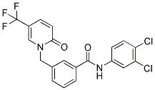 1-[3-(3,4-DIHLOROPHENYLAMINOCARBONYL)BENZYL]-5-(TRIFLUOROMETHYL)-2-PYRIDONE Struktur