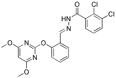 N-[1-AZA-2-[2-[(4,6-DIMETHOXYPYRIMIDIN-2-YL)OXY]PHENYL]ETHENYL]-2,3-DICHLOROBENZAMIDE Struktur