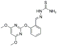 N-[1-AZA-2-[2-[(4,6-DIMETHOXYPYRIMIDIN-2-YL)OXY]PHENYL]ETHENYL]THIOUREA Struktur