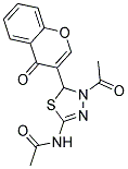 N-[4-ACETYL-5-(4-OXO-4H-CHROMEN-3-YL)-4,5-DIHYDRO-1,3,4-THIADIAZOL-2-YL]ACETAMIDE Struktur