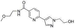 6-[1-(2-HYDROXYETHYL)-1H-PYRAZOL-4-YL]-N-(2-METHOXYETHYL)NICOTINAMIDE Struktur