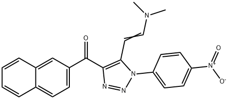 [5-[(E)-2-(DIMETHYLAMINO)ETHENYL]-1-(4-NITROPHENYL)-1H-1,2,3-TRIAZOL-4-YL](2-NAPHTHYL)METHANONE Struktur