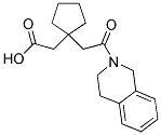 (1-[2-(3,4-DIHYDROISOQUINOLIN-2(1H)-YL)-2-OXOETHYL]CYCLOPENTYL)ACETIC ACID Struktur