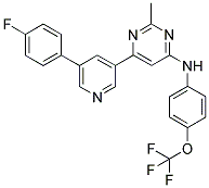 6-[5-(4-FLUOROPHENYL)PYRIDIN-3-YL]-2-METHYL-N-[4-(TRIFLUOROMETHOXY)PHENYL]PYRIMIDIN-4-AMINE Struktur