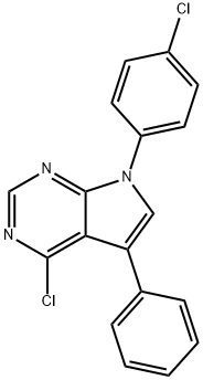 4-CHLORO-7-(4-CHLOROPHENYL)-5-PHENYL-7H-PYRROLO[2,3-D]PYRIMIDINE Struktur