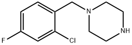 1-(2-CHLORO-4-FLUORO-BENZYL)-PIPERAZINE Struktur