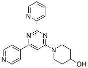 1-(2-PYRIDIN-2-YL-6-PYRIDIN-4-YLPYRIMIDIN-4-YL)PIPERIDIN-4-OL Struktur