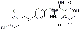 BOC-(3S,4S)-4-AMINO-3-HYDROXY-5-(4'-DICHLOROBENZOXYPHENYL)PENTANOIC ACID Struktur