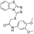 N-(3,4-DIMETHOXYPHENYL)-2-([1,2,4]TRIAZOLO[3,4-B][1,3]BENZOTHIAZOL-3-YLTHIO)ACETAMIDE Struktur