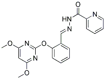 N-[1-AZA-2-[2-[(4,6-DIMETHOXYPYRIMIDIN-2-YL)OXY]PHENYL]ETHENYL]PYRIDINE-2-CARBOXAMIDE Struktur