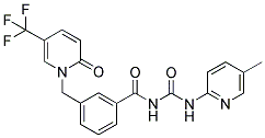 1-[3-[2,4-DIAZA-1,3-DIOXO-4-(5-METHYLPYRID-2-YL)BUT-1-YL]BENZYL]-5-(TRIFLUOROMETHYL)-2-PYRIDONE Struktur